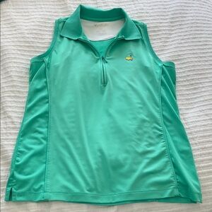 Masters Teal Sleeveless Polo Tank Top